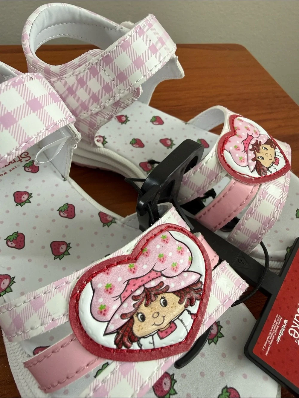 Pink Strawberry Patch Kids' Character Sandals
